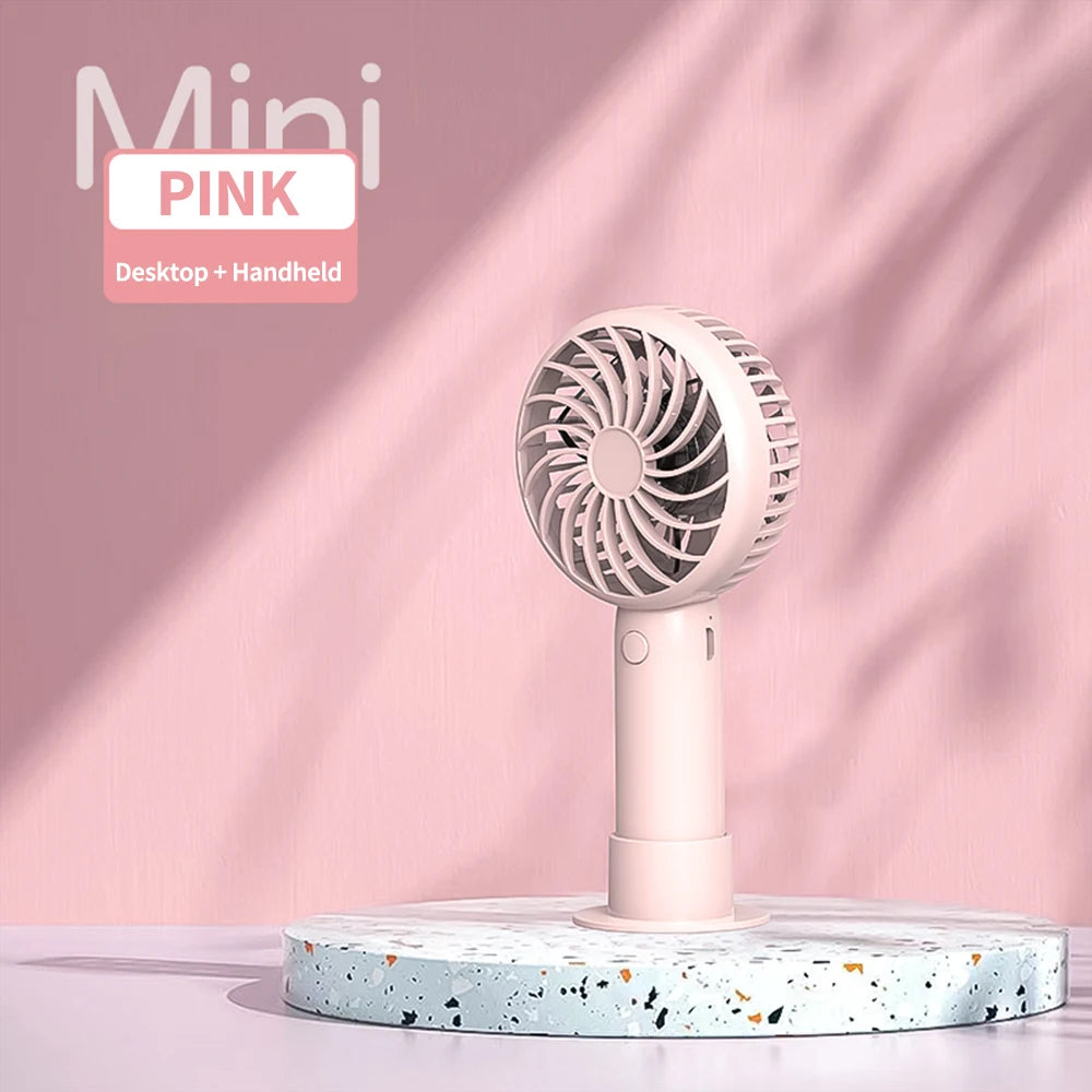 USB Rechargeable Mini Fan – Portable Handheld Cooling Fan with Long Battery Life