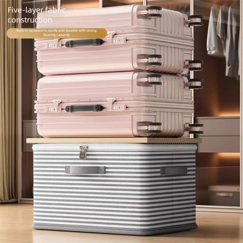 Lockable Storage Box Foldable Password Organizer for Clothes Blankets Toys