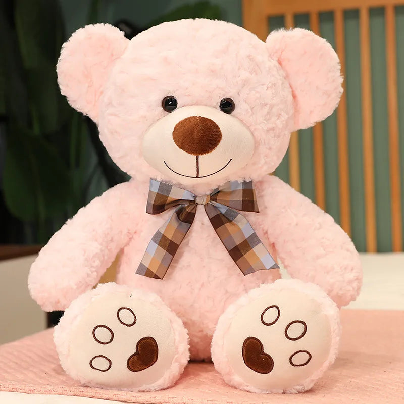 Classic Bow Tie Teddy Bear Plush Toy for Kids Girls Gift