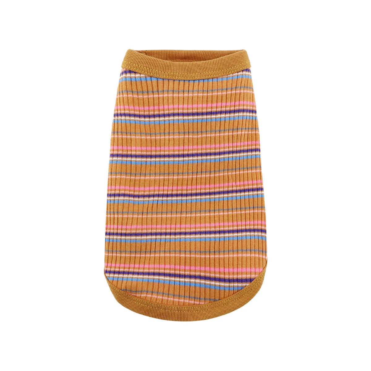 Ribbed Dog Shirt Soft Tank Top Vest for Small Dogs Pink
