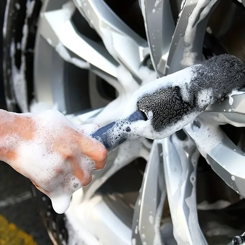 Microfiber Wheel Cleaning Brush – Soft Rim & Tire Cleaner for Deep Car Detailing