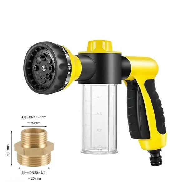 Pet Shower Sprayer Hose 3 Mode Adjustable Dog Bath Nozzle Foam Cleaning Tool