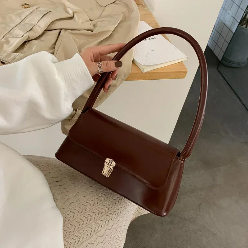 Women Crossbody Shoulder Bag Fashion Solid Color Underarm Purse