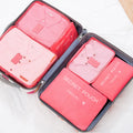 6pcs Travel Storage Bags Waterproof Packing Cubes Set Luggage Organizer Clothes Bags