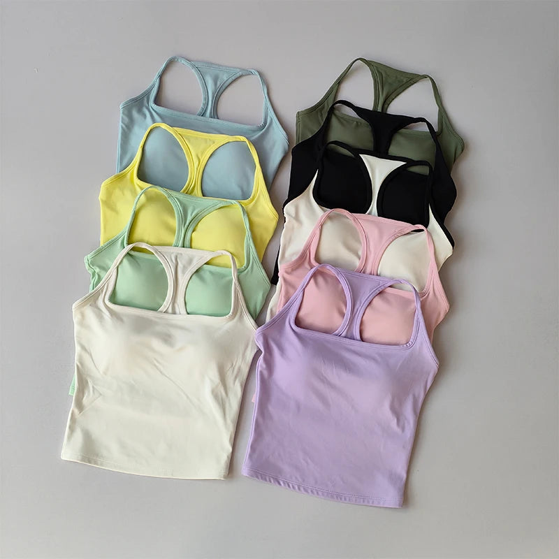 Women Sports Bra Vest Shockproof Padded Yoga Fitness Top