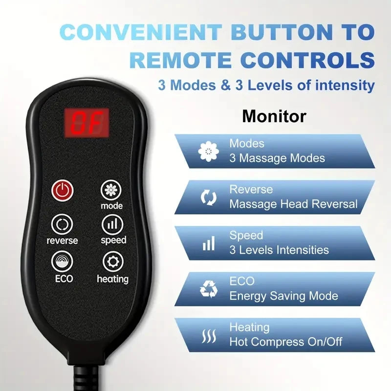Electric Foot and Calf Massager with Heat Shiatsu Kneading for Relaxation