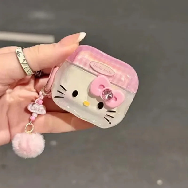 Hello Kitty AirPods Case Protective Cover with Keychain
