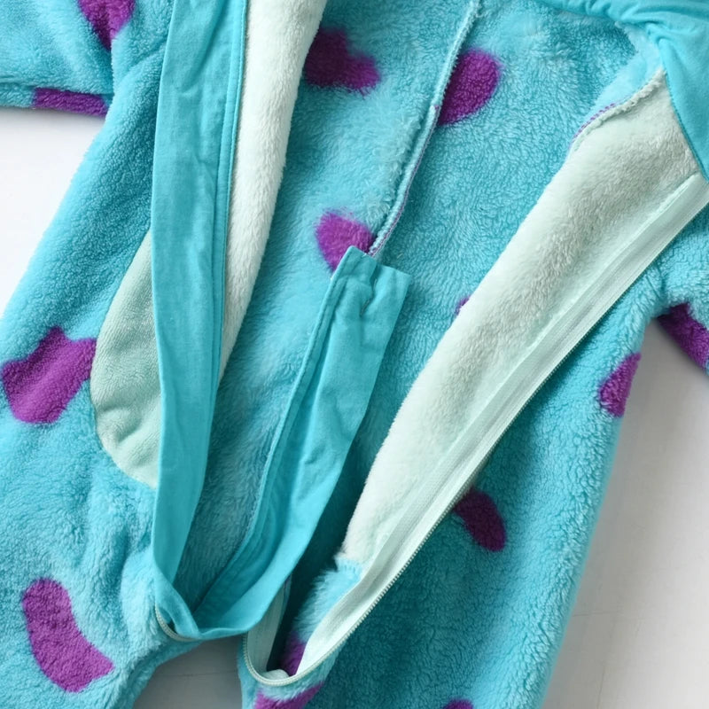 Baby Fleece Jumpsuit Hooded Winter Romper Warm Thick Infant Snowsuit 0-3Y