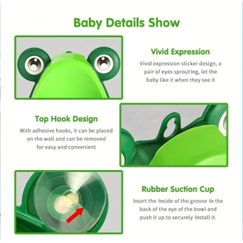 Frog Baby Urinal Wall Mounted Toilet Training for Boys