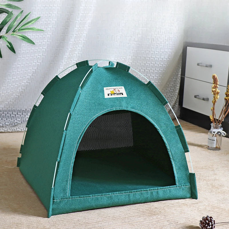 Foldable Cat House Pet Tent Four Seasons Portable Breathable Dog Cat Nest Bed