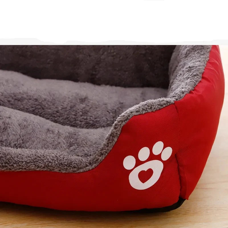 Warm Square Dog Bed for Small Medium Large Dogs and Cats