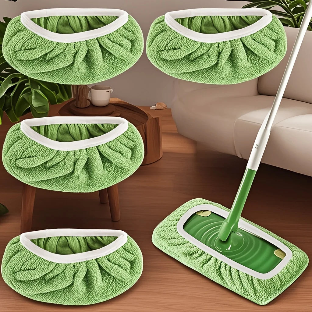 Reusable Mop Pads 4PCS Ultra Fine Fiber High Absorbent Cleaning Replacement Pads