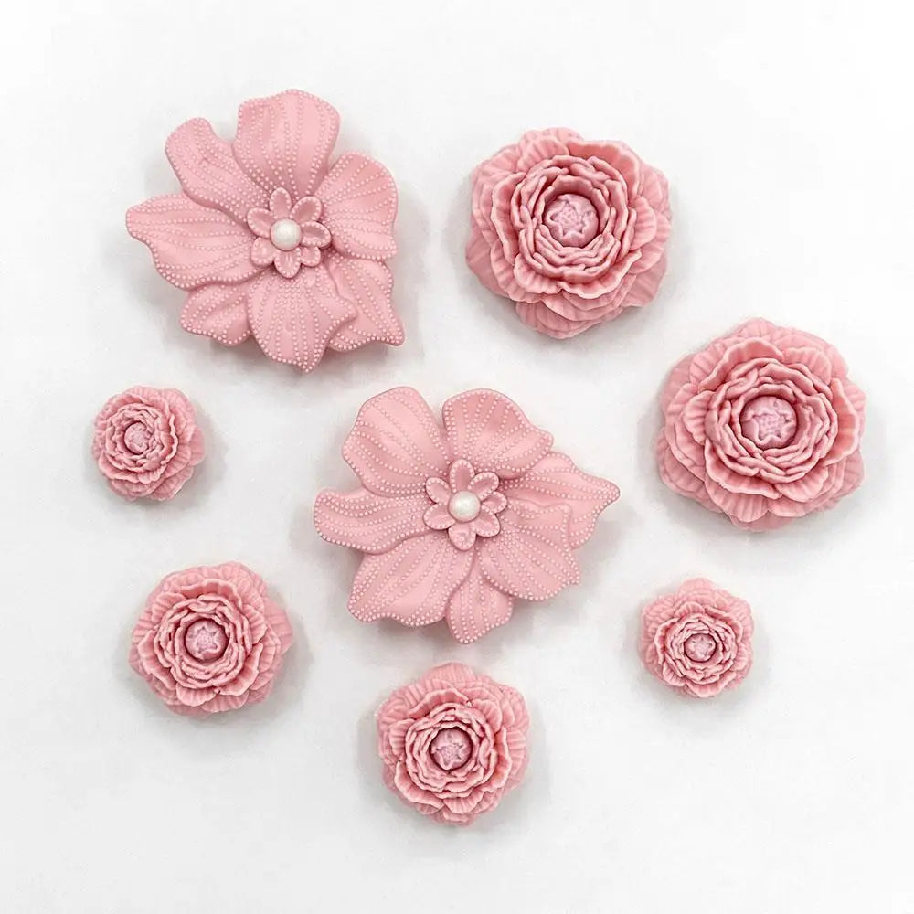 Flower Shoe Charms Set 3D Buckle Decorations Accessories for Clogs Women