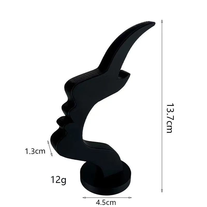 3D Printed Eyeglass Holder Minimalist Human Face Desk Stand for Glasses