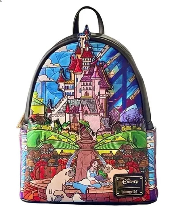 Disney Inside Out Sadness Cartoon Mini PU Leather Backpack Cute Girl Storage Bag