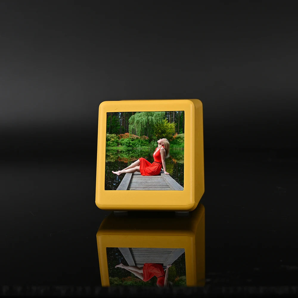 Smart Weather Clock WiFi Digital Photo Frame Animation Display Desktop Decor