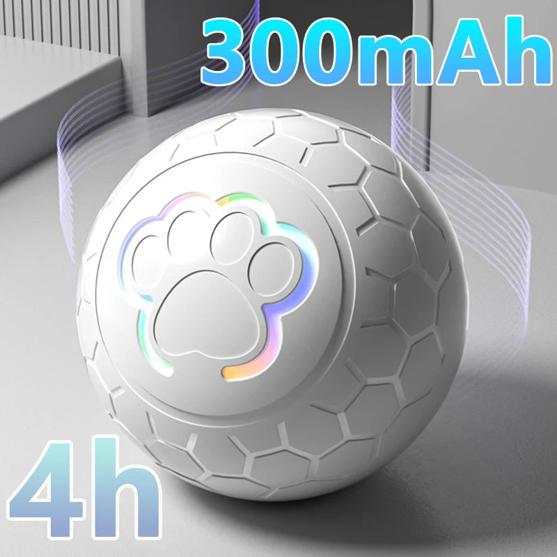Smart Interactive Dog Toy Ball USB Rechargeable Automatic Bouncing Pet Toy with Lights