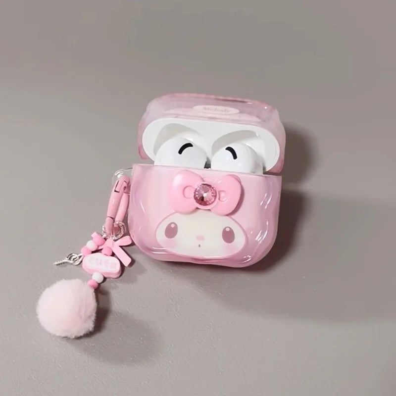 Hello Kitty AirPods Case Protective Cover with Keychain
