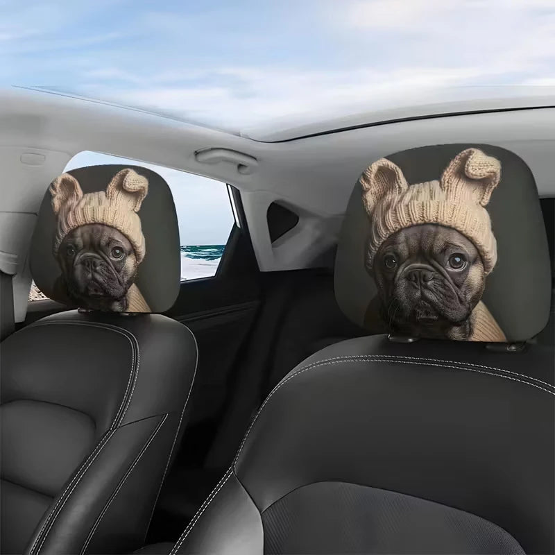 Funny Car Headrest Cover Cartoon Eyes Seat