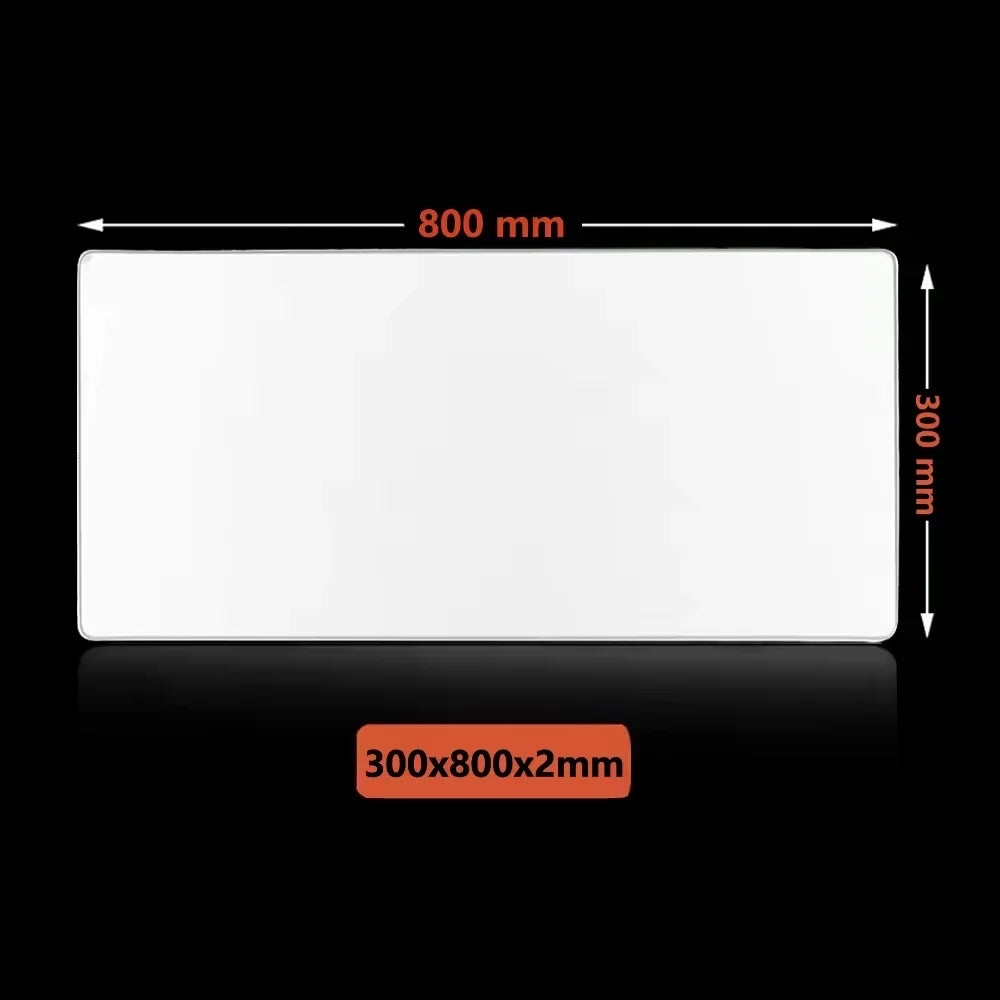 White XXL Mouse Pad Extended Desk Mat Non Slip Stitched Edge for Keyboard Laptop