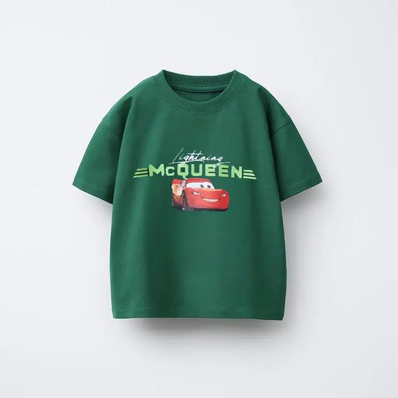 Toddler Cartoon Car T Shirt Cotton Summer Tee