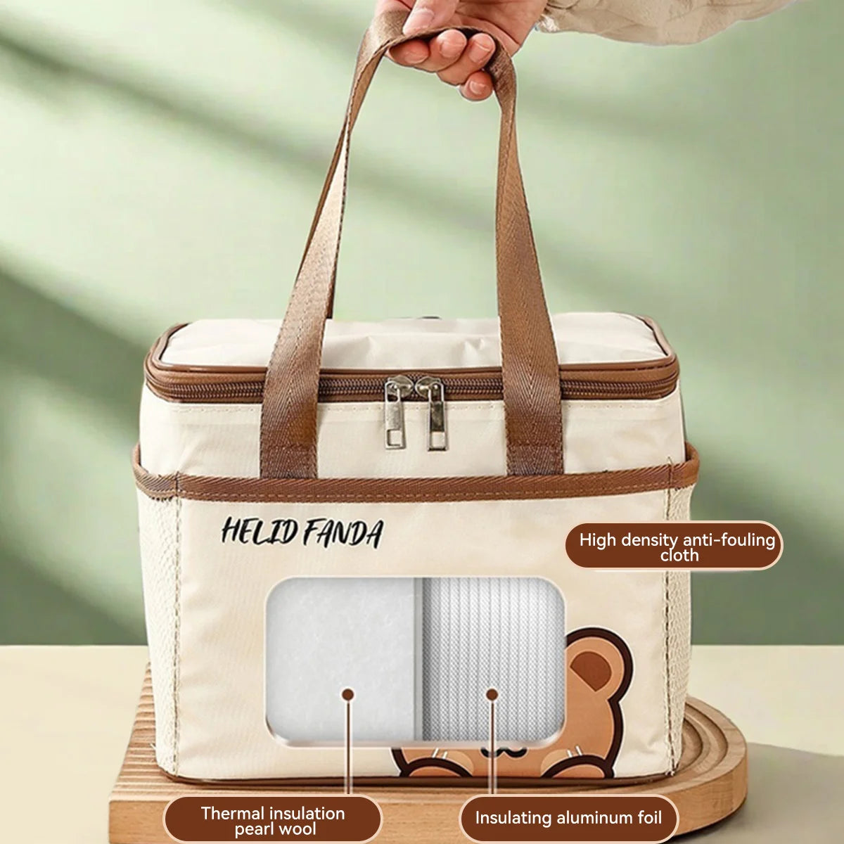 Thermal Lunch Box Bag Insulated Large Capacity Waterproof Picnic Cooler Bag