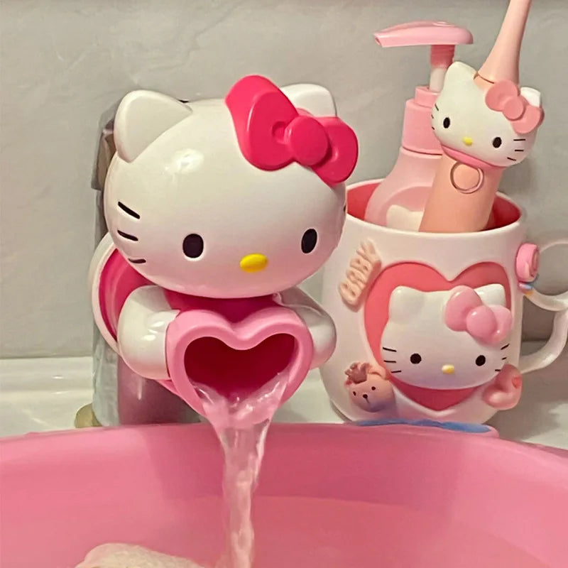 Hello Kitty Faucet Extender Splash Proof Sink Water Tap Extension Cute Bathroom Accessory