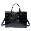 Crocodile Pattern Tote Bag for Women Large Capacity Shoulder Handbag