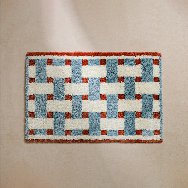 Vintage Style Bathroom Floor Mat Absorbent Anti Slip Toilet Carpet Rug