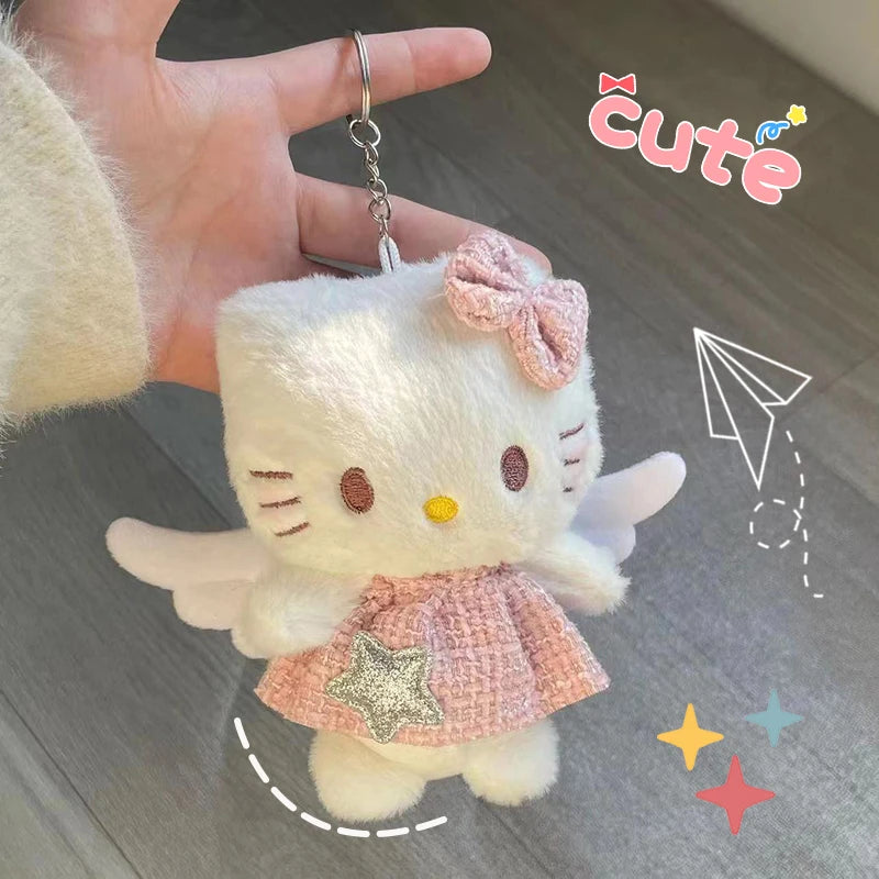 Cute Cat Plush Keychain Bag Charm for Girls