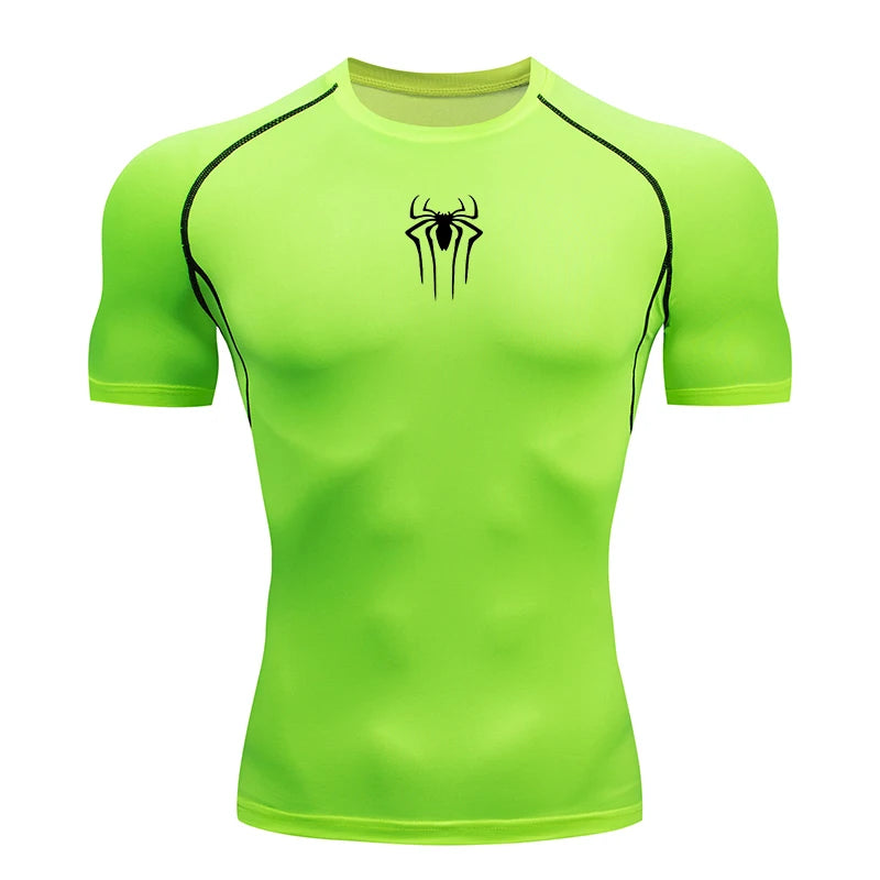 Men Compression Short Sleeve Quick Dry Gym Running Fitness T Shirt
