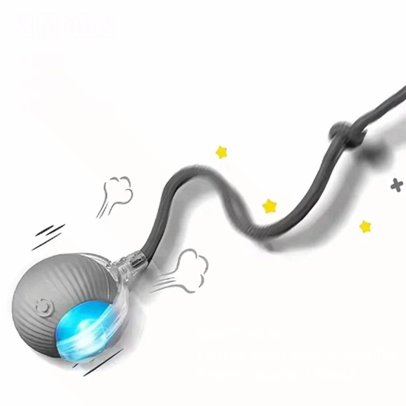 Cat Toy Ball Interactive Teasing Stick Wear Resistant Bite Pet Toy