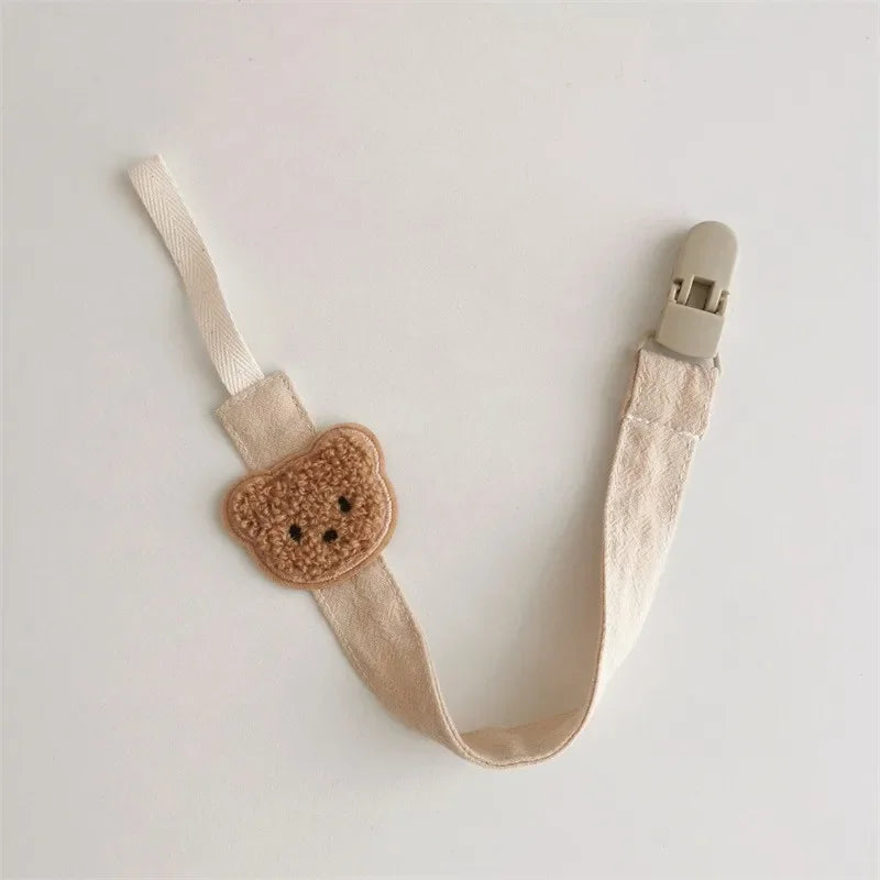 Bear Baby Pacifier Clip Chain Anti Drop Teether Strap