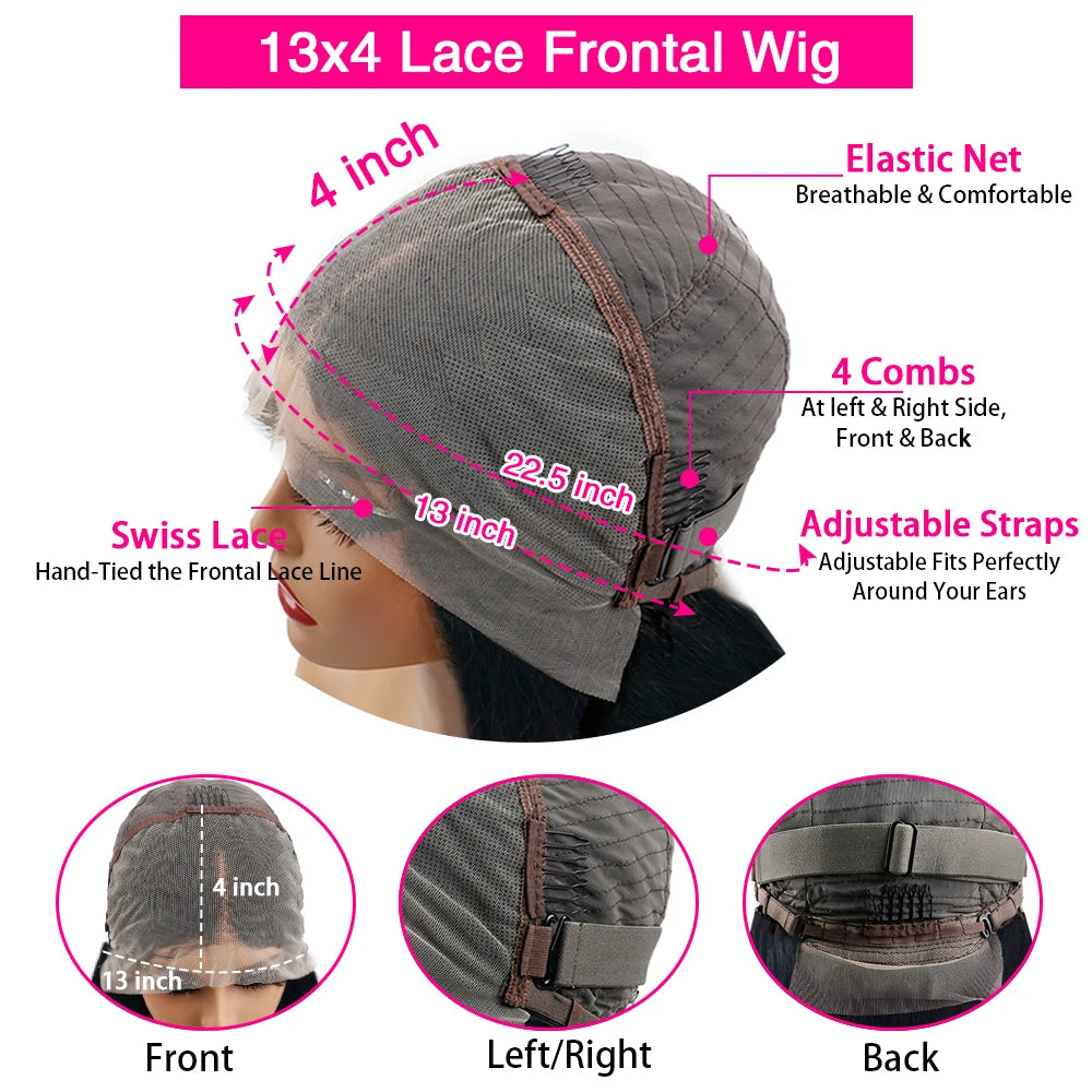 Chocolate Brown Body Wave Wig – HD Lace Front Human Hair Glueless Wig