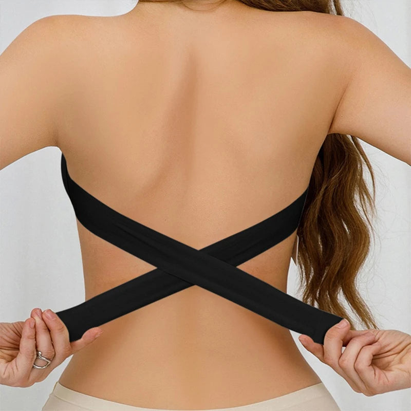 Women Strapless Push Up Bra Seamless Anti Slip Invisible Tube Top