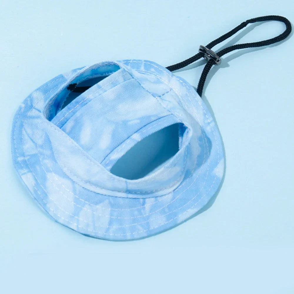 Adjustable Pet Baseball Cap with Ear Holes for Small Medium Dogs Cats