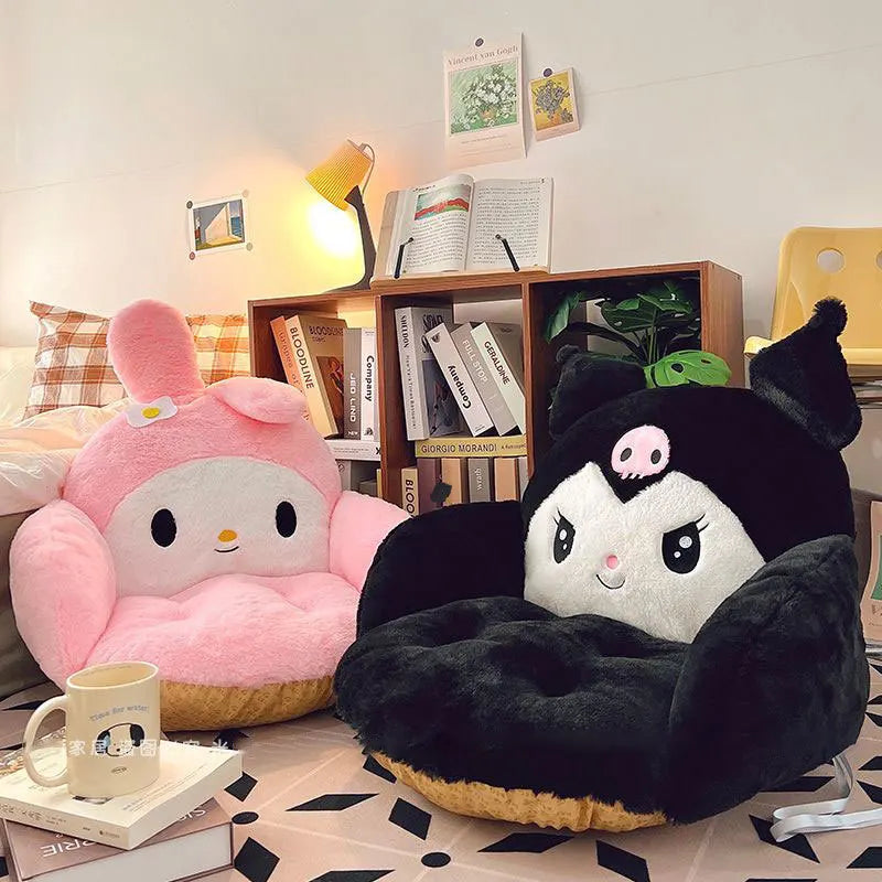 Cute Cartoon Plush Chair Cushion Winter Warm Office Seat Pillow Dorm Gift