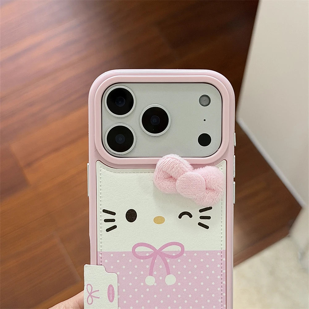 Candy Leather Cute Mini Sanrio Hello Kitty iPhone Case