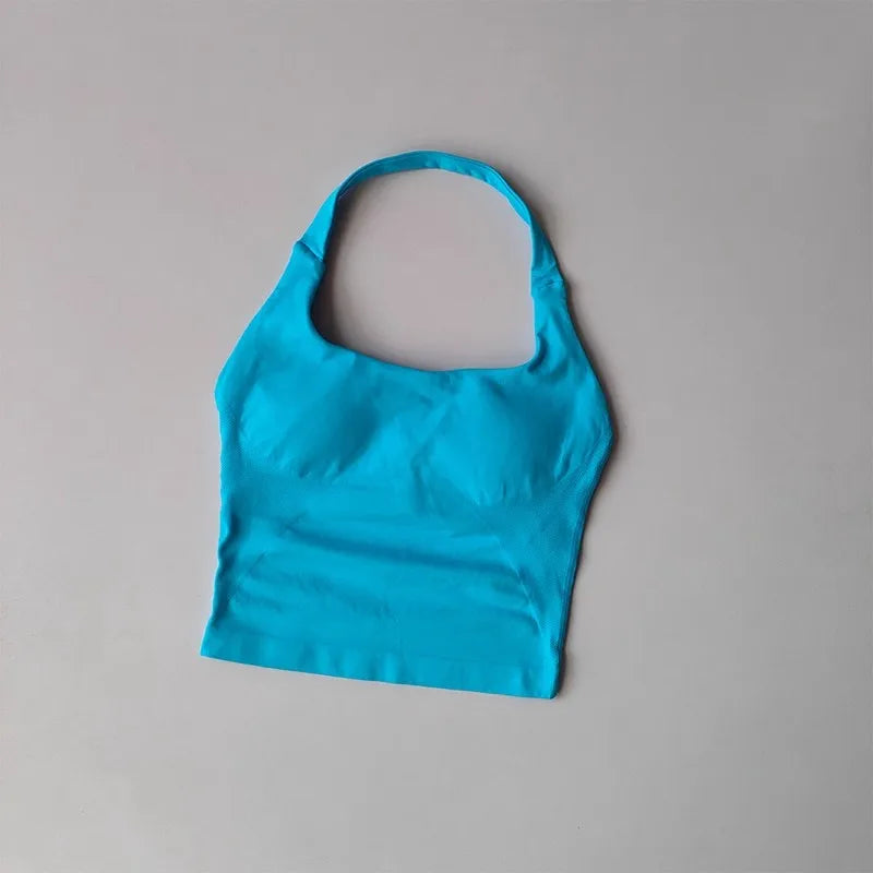 Women Halter Sports Bra Shockproof Yoga Running Fitness Vest