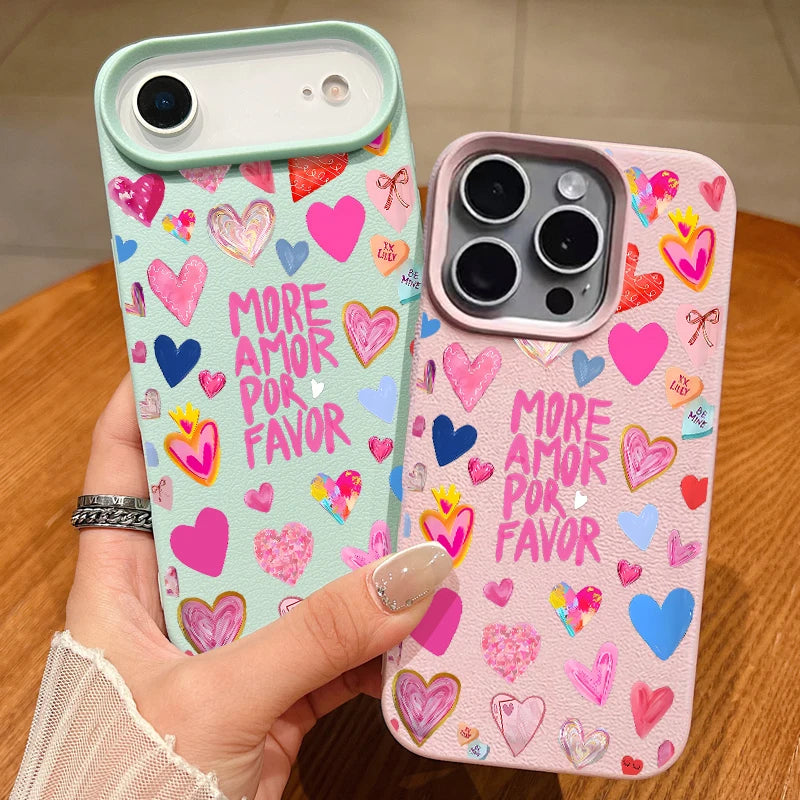 Heart Print Soft iPhone Case