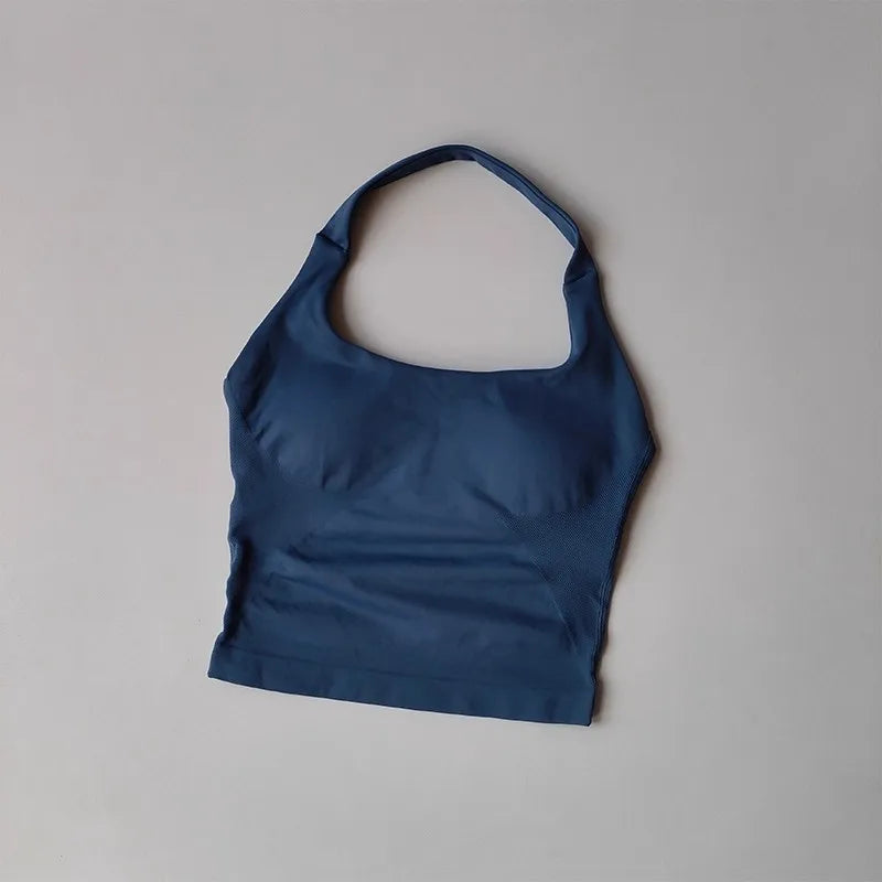 Women Halter Sports Bra Shockproof Yoga Running Fitness Vest