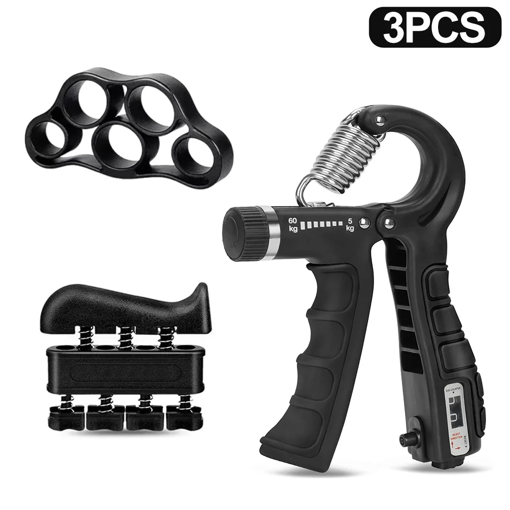Adjustable Hand Gripper 5–60kg Finger Wrist Strength Trainer Fitness Exerciser