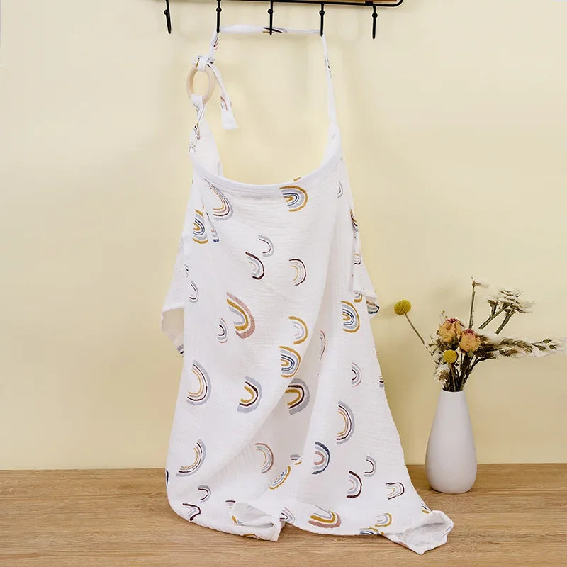 Cotton Breastfeeding Cover Adjustable Nursing Apron Stroller Blanket