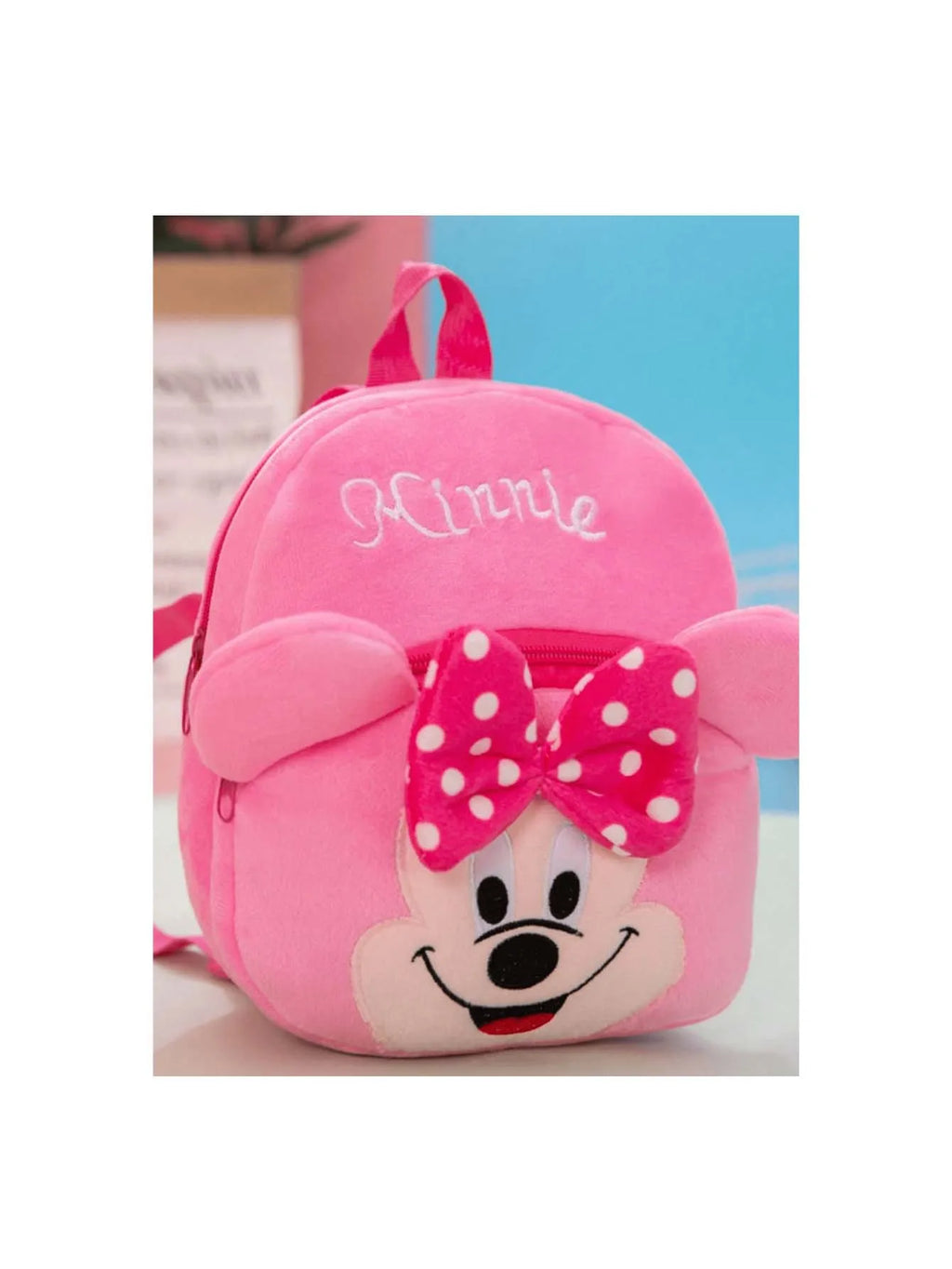 Cartoon Plush Backpack Stitch Mickey Pooh Cute School Bag for Kids