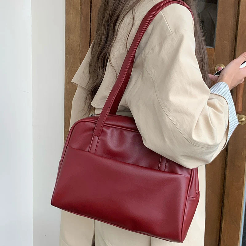 Women Shoulder Bag Large Capacity Vintage Underarm Tote Bag