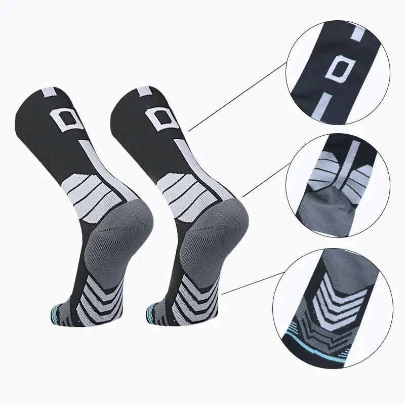 Elite Basketball Compression Socks High Elastic Towel Bottom Sports Socks Men Women