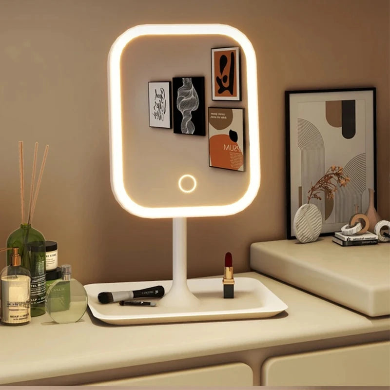 LED Makeup Vanity Mirror Touch Control Desktop Mirror