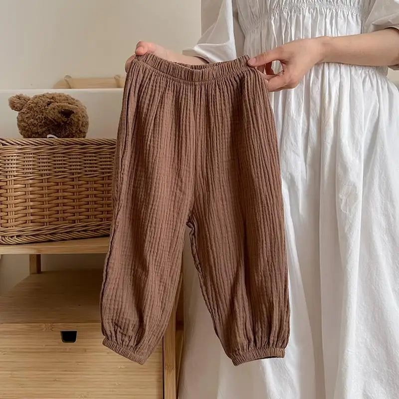 Kids Anti Mosquito Pants Lightweight Loose Summer Trousers for Boys & Girls