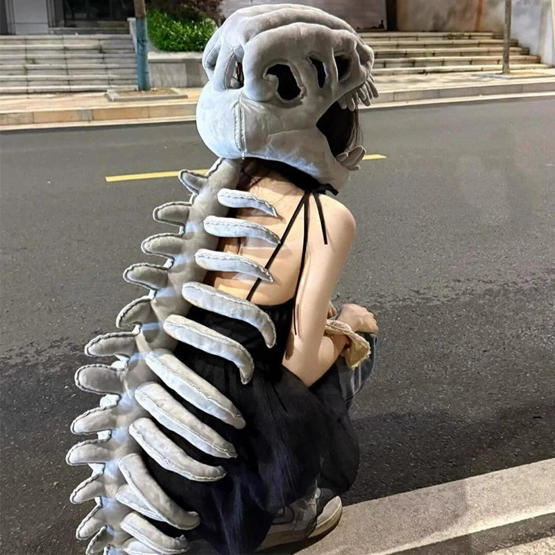 Realistic Dinosaur Skeleton Costume 75/115CM Plush Cosplay Set