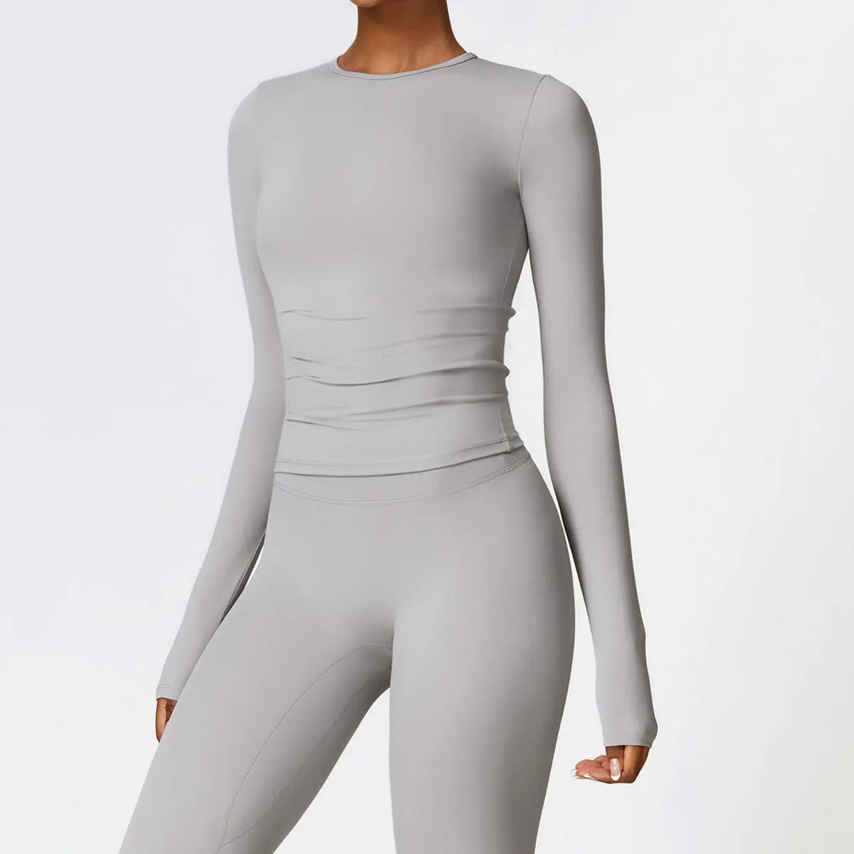 Women Long Sleeve Yoga Top Dry Fit Breathable Stretch Gym Workout Shirt